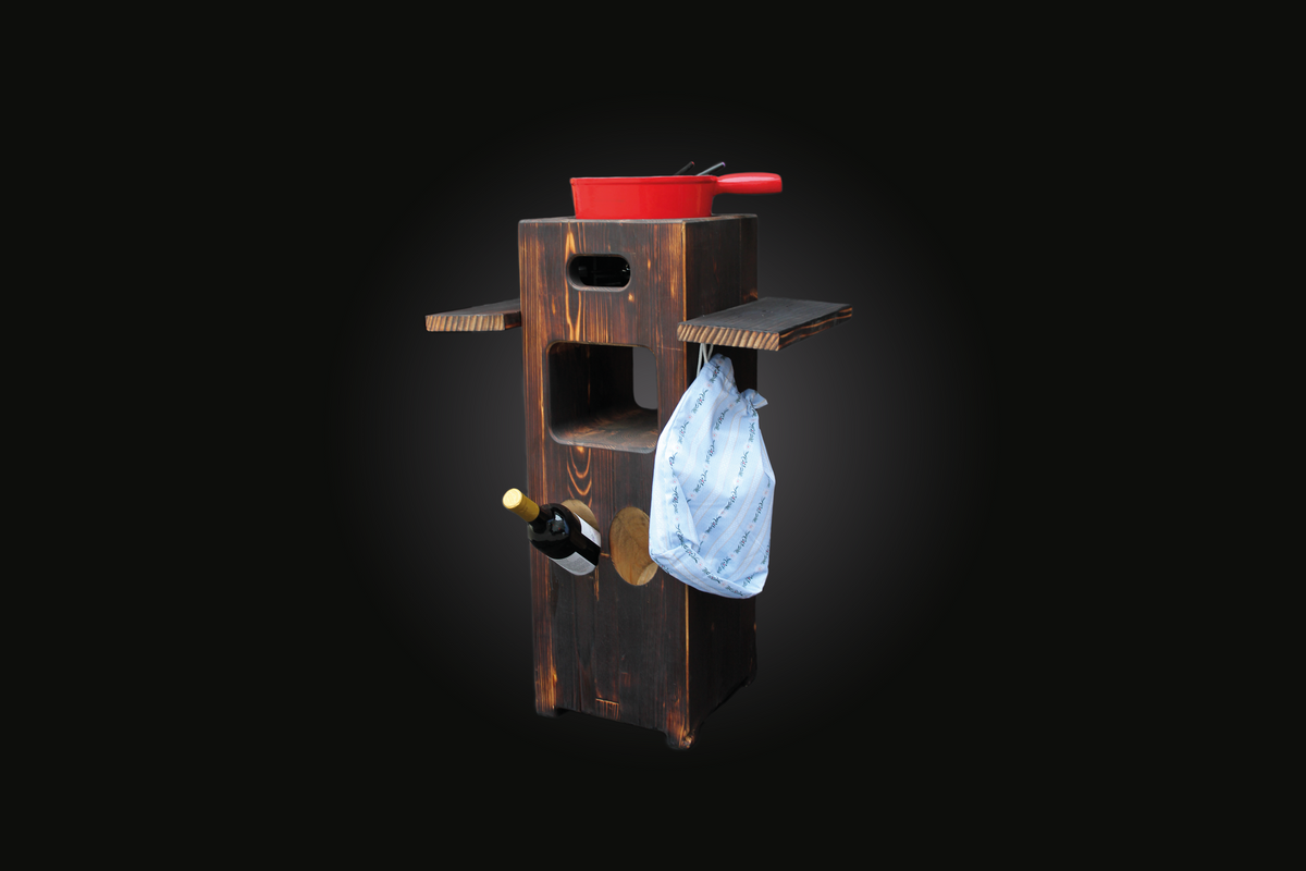Fondue-Holzklotz Blacky