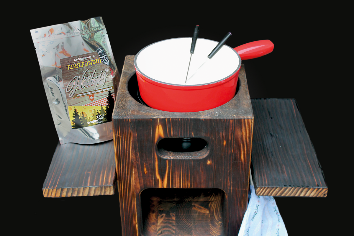 Fondue-Holzklotz Blacky
