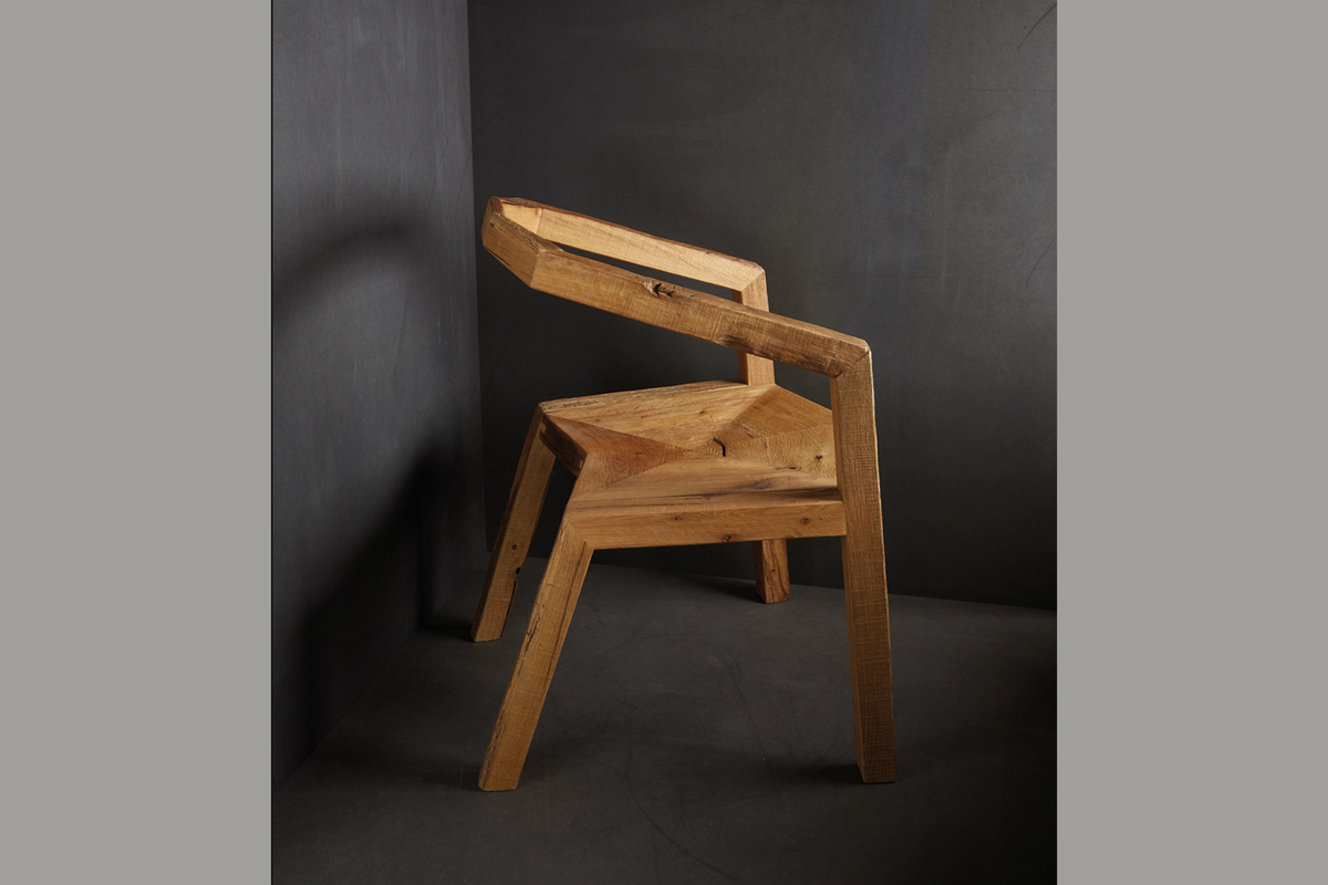 Stuhl Swinger Eiche Altholz