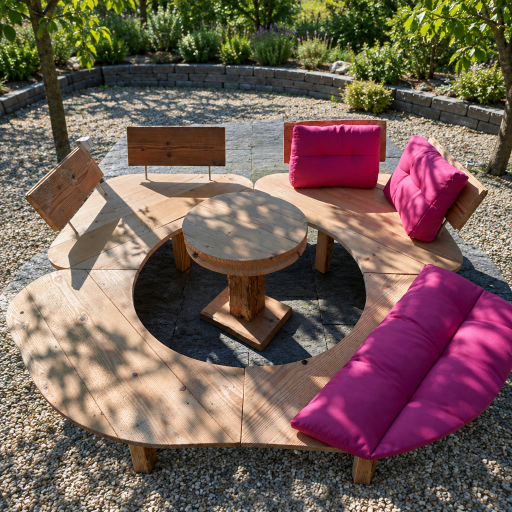 Lounge 4x1/4 mit unveränderten Produktdimensionen und quadratisch erweitertem Hintergrund